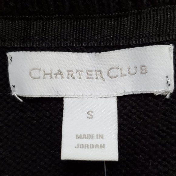 Charter Club Black Cream Striped Pullover Sweater NEW NWT Size S - Picture 10 of 15